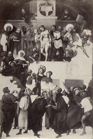 Anonimo — Mazzolino Ludovico - sec. XVI - Pilato mostra Cristo al popolo — insieme